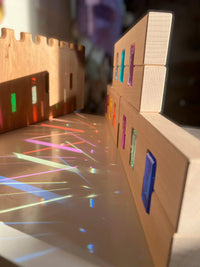 64-Piece Rainbow Crystal Stones & Interlocking Slats Building Set with Storage Tray - BIG FRENCHIES