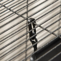 PawHut Metal Small Animal Cage Rolling Big Ferret Cage, Chinchilla Cage, Sugar Glider Cage, With Hammock & 4 Tiers, Remo