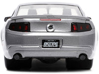 2010 Ford Mustang GT Gray Metallic with Flames "Ford Motor Company" "Bigtime Muscle" Series 1/24 Diecast Model Car by Jada