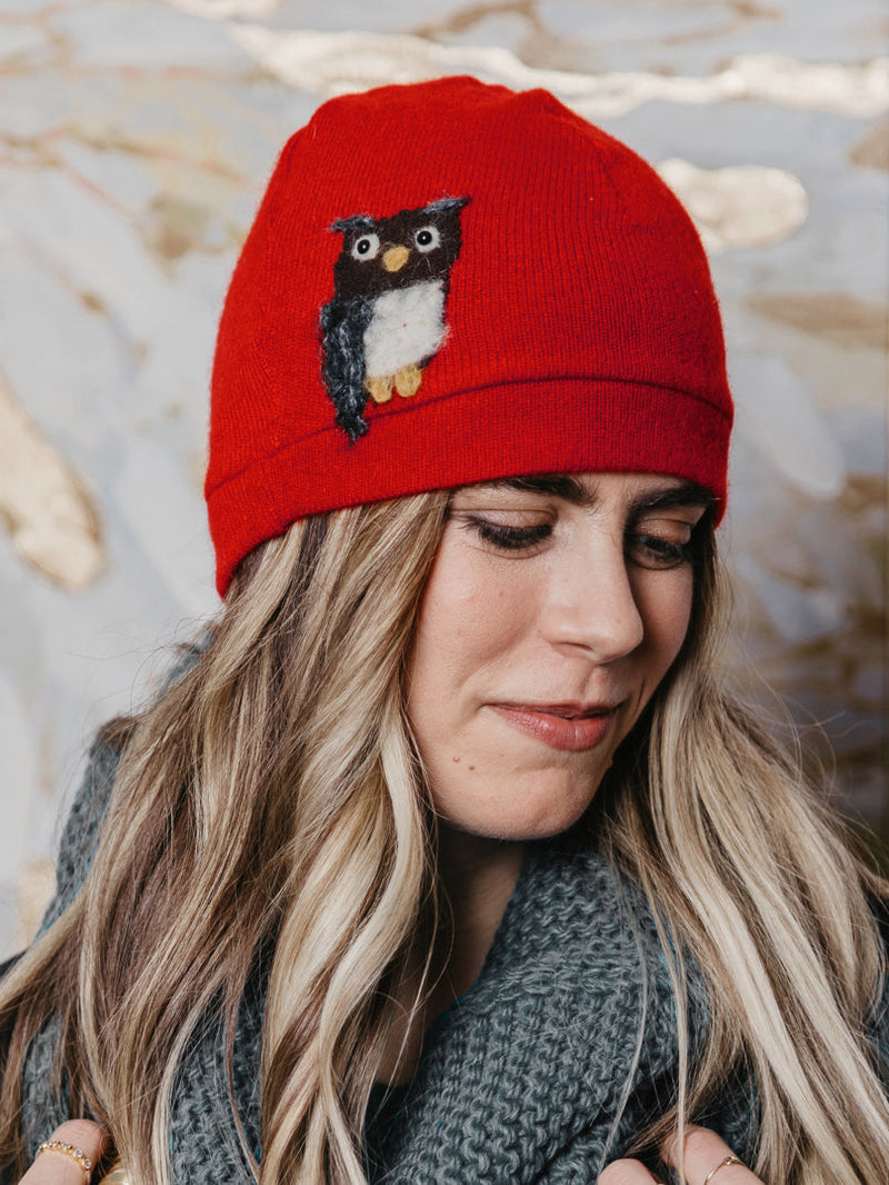 Owl Cashmere Hat - Adult/Big Kid - BIG FRENCHIES
