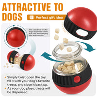 Dog Puzzle Toy, Adjustable Treat Dispensing Ball Food Dispenser Tough Slow Feeder Puppy Enrichment Training Toy Pet Inte