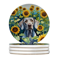 Silky Terrier Spring Path Large Sandstone Coasters Pack Of 4 Absorbent Round Coasters Decor Gifts For Men Or Women, 4 In