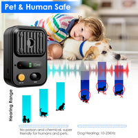 Black-Green Color Options -- 1Pc Ultrasonic Anti-Barking Device Rechargeable Auto Dog Bark Control Deterrent Box Trainin
