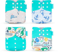 4pcs/set Washable Eco-Friendly Cloth Diaper Cover Adjustable Nappy Cloth Diapers Cloth Nappy For Baby Boys and Grils Baby - BIG FRENCHIES
