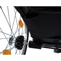 2-in-1 Bike Trailer & Push Cart for Pets - Detachable Bike Hitch & Push Handle Included - Quick Release Wheel, Internal 