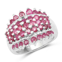 2.70 Carat Genuine Ruby .925 Sterling Silver Ring