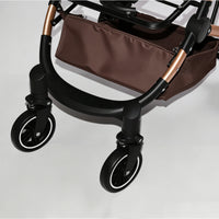 Pet Stroller for Dogs and Cats, 2-in-1 Detachable Foldable 4 Wheels Pet Stroller, Quick One-Hand Fold, Storage Basket, D