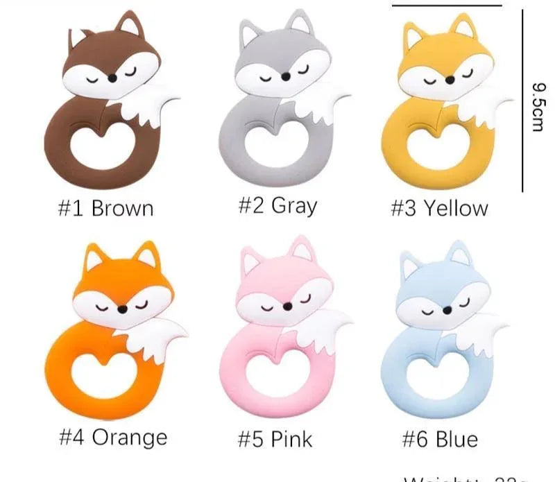 New Sets Baby Silicone Teether Rodent Silicone Animal Fox Teeth Chew Children Goods - BIG FRENCHIES