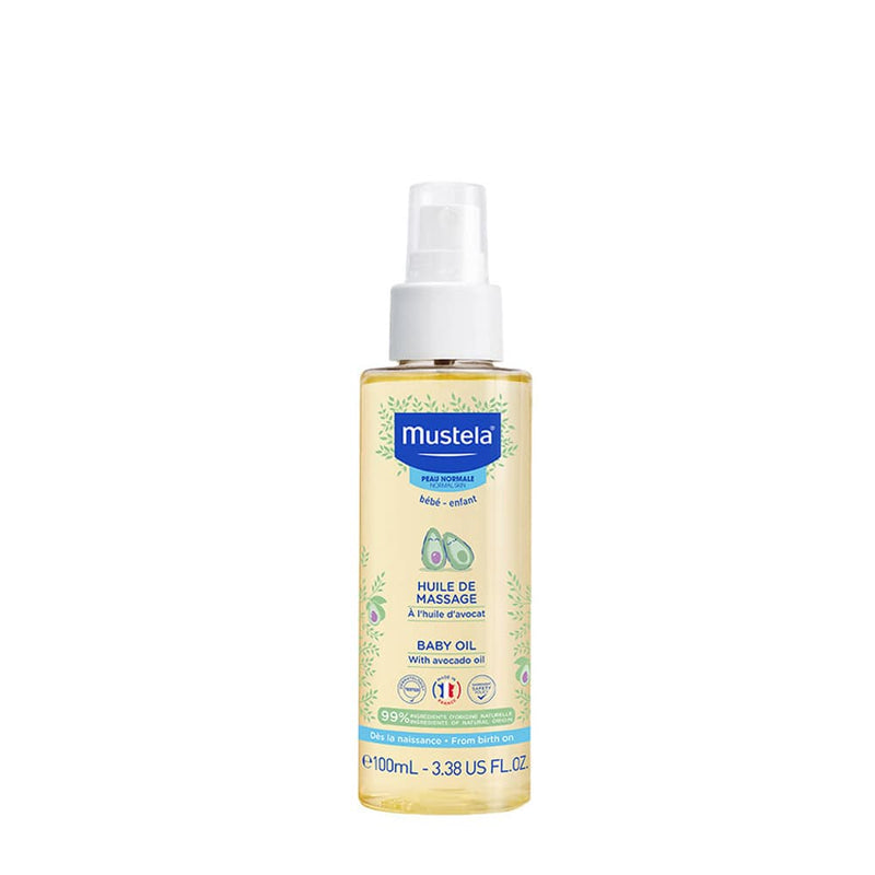 Mustela Baby Oil 3.4oz – Gentle Moisture and Relaxation for Your Baby
