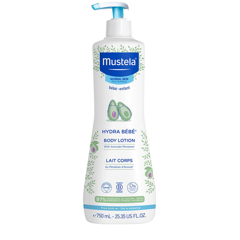 Mustela Hydra Bébé Body Lotion 750ml 25.4oz (Jumbo) – Long-Lasting Hydration for Baby’s Dry Skin