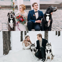 Dog Tuxedo Suit Wedding Bandana Collar With Bow Tie, Adjustable Formal Dog Tux, Engagement Birthday Tuxedo For Small Med