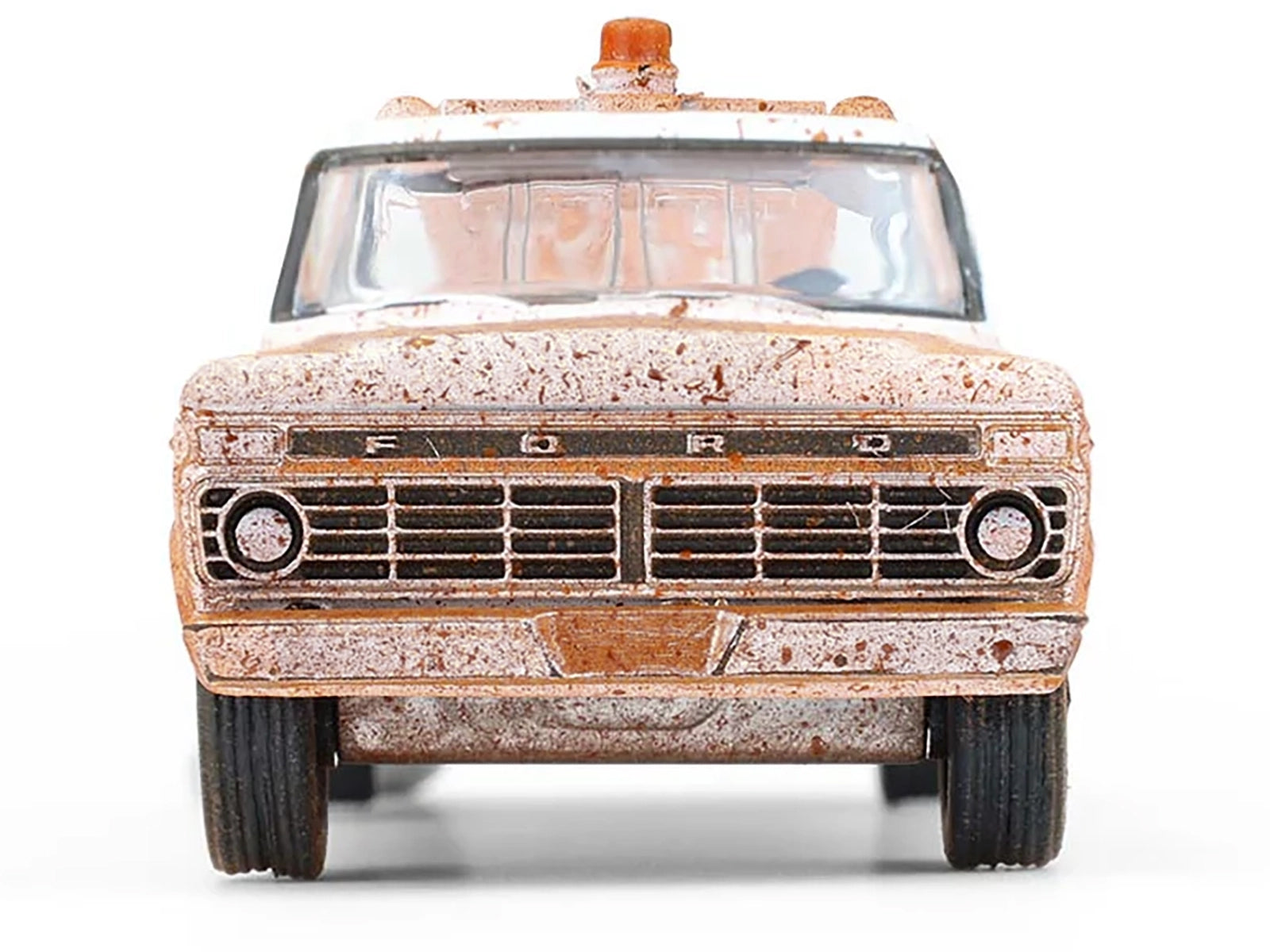 1973 Ford F-100 Tow Truck White (Weathered) "Blue Collar Collection" Series 14 1/64 Diecast Model Car by Greenlight