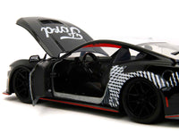 2024 Ford Mustang Dark Horse Black with White Top and "Mustang Horse Graphics" "Bigtime Muscle" Series 1/24 Diecast Model Car by Jada