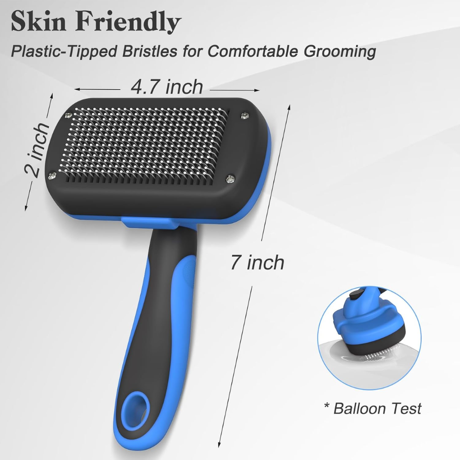 Swihauk Self Cleaning Slicker Brush Skin Friendly Deshedding Grooming Tool For Dogs Cats Suitable For Shedding Haired Pe