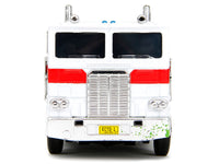 G1 Autobot Optimus Prime Truck White with Robot on Chassis from "Transformers" TV Series - "Ghostbusters" (1984) Movie Crossover "Hollywood Rides" Series Diecast Model by Jada