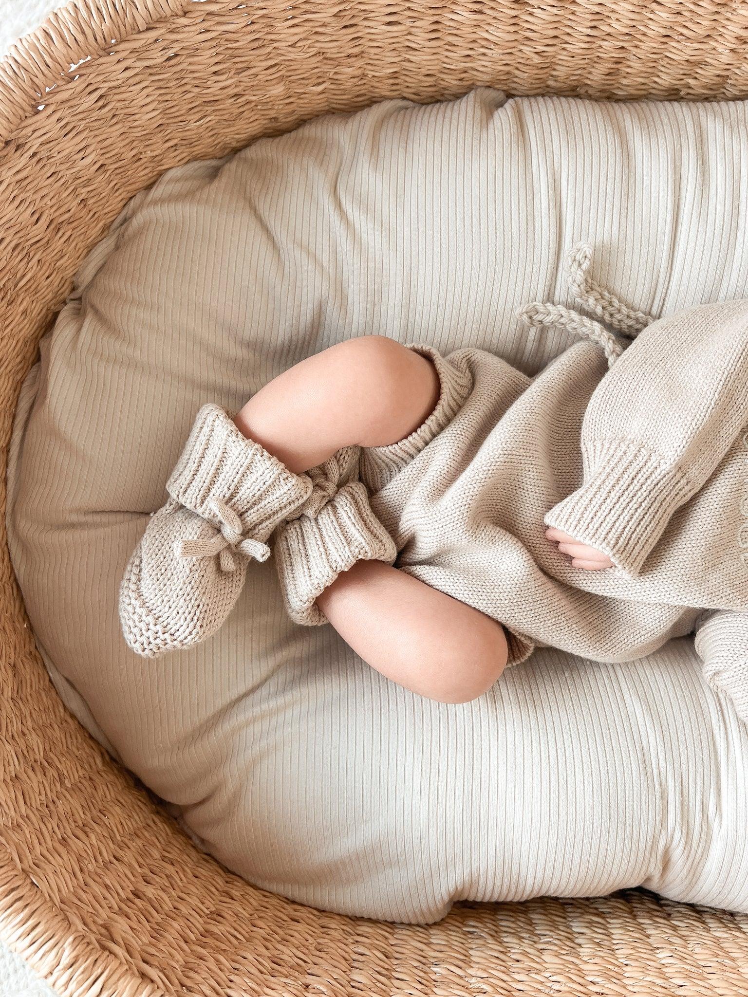 Oat Ribbed Baby Lounger Cover - BIG FRENCHIES