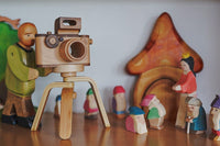 35MM Vintage Style Wooden Toy Camera - Beech