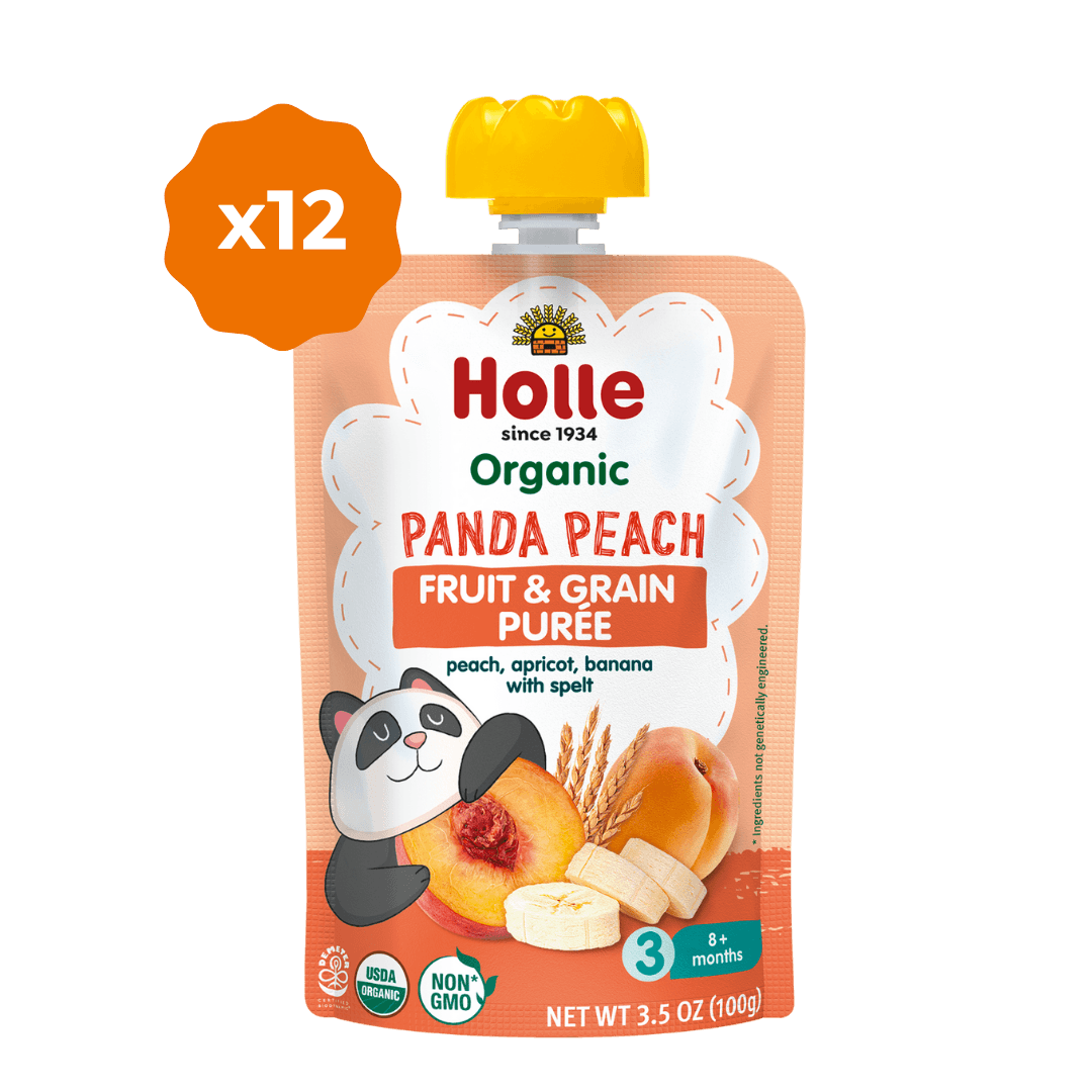 Organic Panda Peach - Fruit & Grain Purée