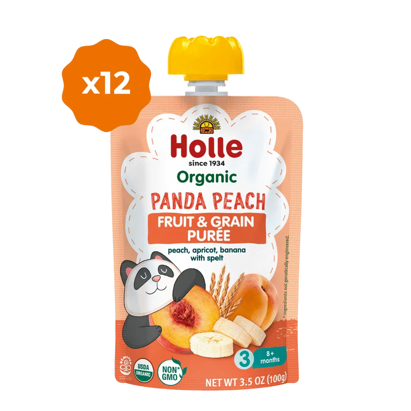 Organic Panda Peach - Fruit & Grain Purée - BIG FRENCHIES