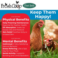 Fresh Coop Dust Bath Shaker Absorbent Chicken Bird Bath Backyard Poultry 6lbs.