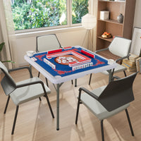 35 Inch 4 Player Game Card Folding Mahjong Table with Cup Holders