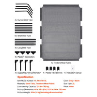 Elevated Dog Bed For Large Dogs XL, Raised Dog Cot With Heavy Duty Steel Frame, Breathable Teslin Mesh Cooling Dog Bed, 