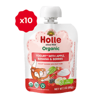 Holle Organic Yogurt Pouches - Apple, Banana & Berries