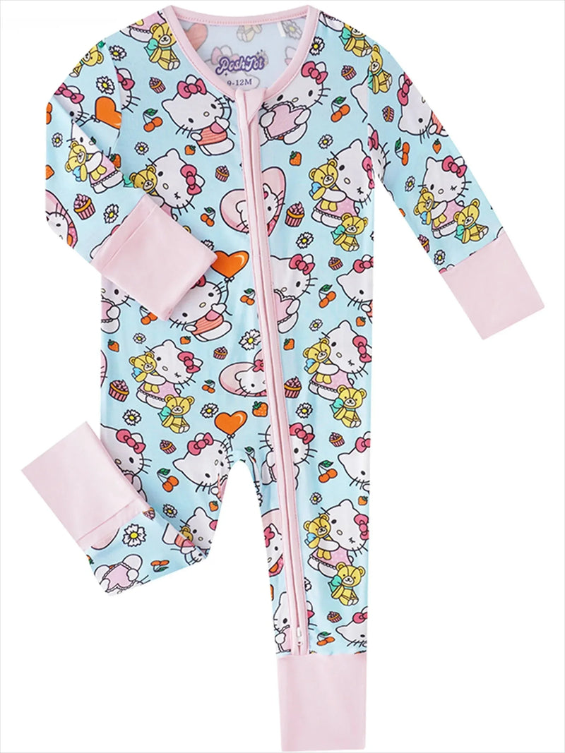PoshTOT Sanrio Love Hello Kitty Bamboo Baby Convertible Zippy Romper - BIG FRENCHIES