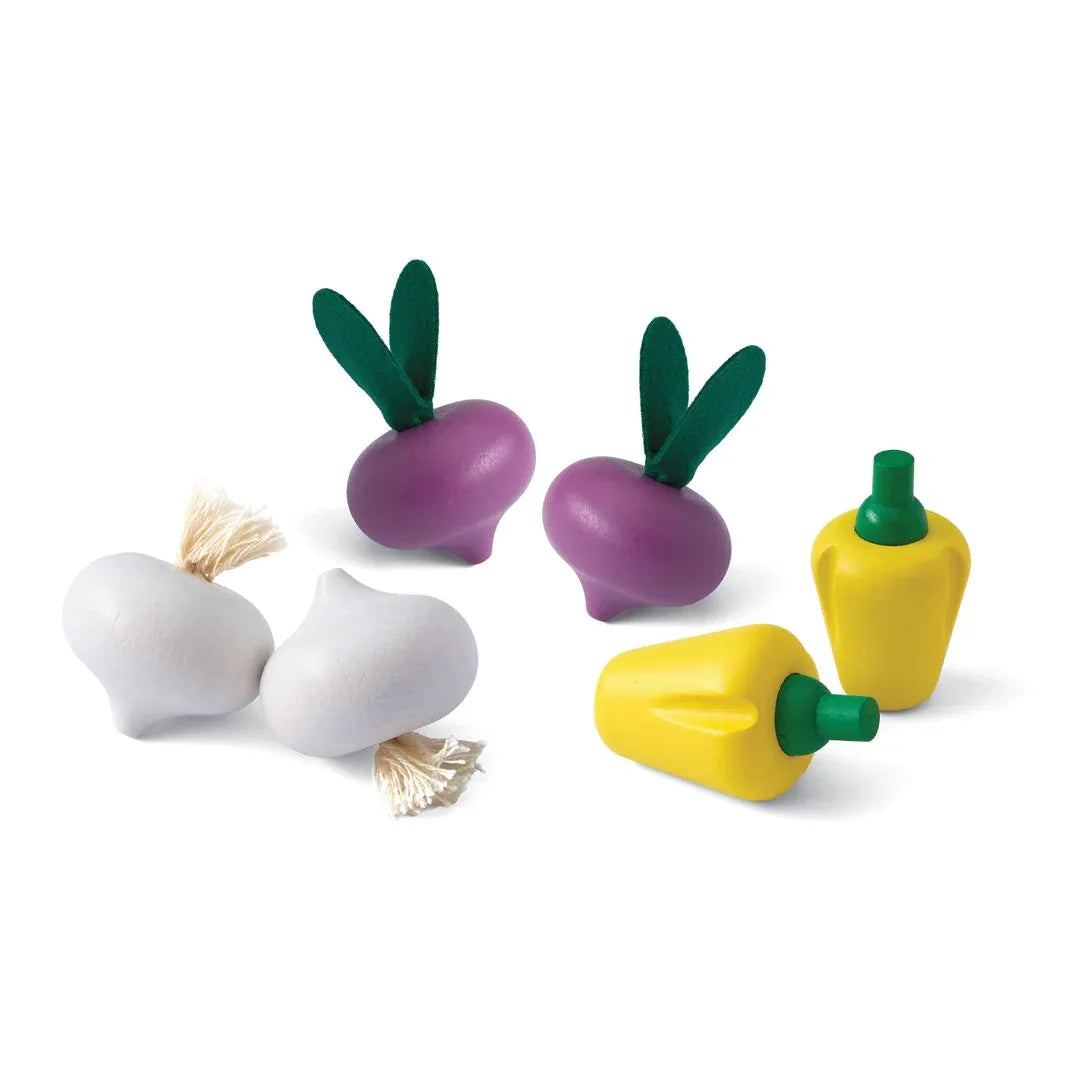 Fresh Produce Set C (Red Radishes, Garlics & Yellow Bell Peppers) - BIG FRENCHIES