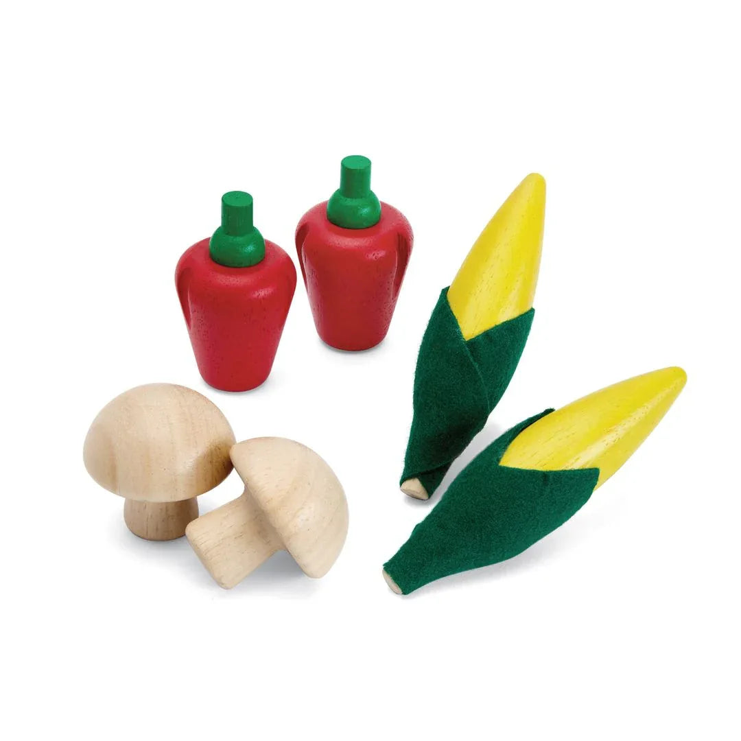 Fresh Produce Set D (Corns, Mushrooms & Red Bell Peppers) - BIG FRENCHIES