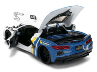 2020 Chevrolet Corvette Stingray C8 #89 "Michelin" White with Yellow and Blue Stripes "Bigtime Muscle" Series 1/24 Diecast Model Car by Jada