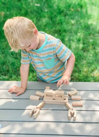 32 Pcs Wooden Math Number Building Blocks Set with Tray - BIG FRENCHIES