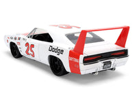 1969 Dodge Charger Daytona #25 White with Red Stripes "Bigtime Muscle" Series 1/24 Diecast Model Car by Jada