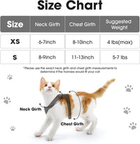 Escape Proof Cat Harness and Leash Set Reflective Adjustable Vest