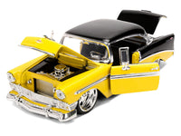 1956 Chevrolet Bel Air Yellow and Black "Bigtime Muscle" Series 1/24 Diecast Model Car by Jada