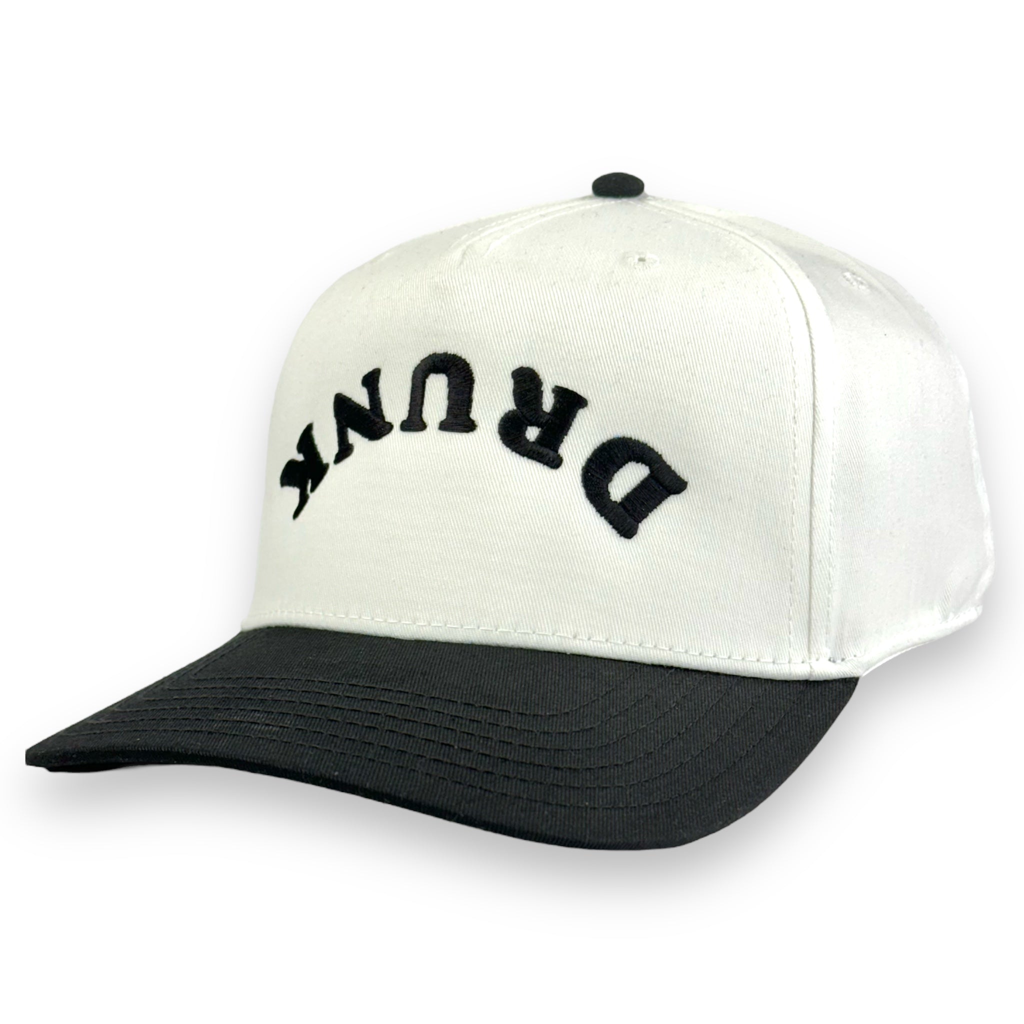 DRUNK HAT Upside Down Custom Embroidered Cap