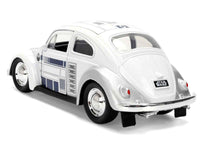 1959 Volkswagen Beetle "R2-D2" Livery White with Graphics "Star Wars" Franchise "Hollywood Rides" Series 1/32 Diecast Model Car by Jada