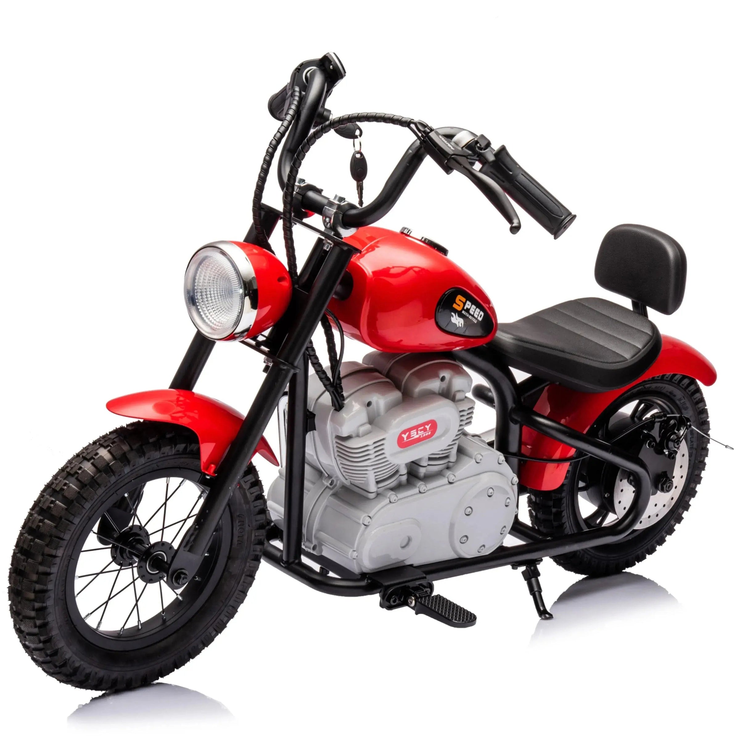 36V Freddo E-Chopper, Leather Seat, Rubber Air Wheels, Brushless Motor - BIG FRENCHIES