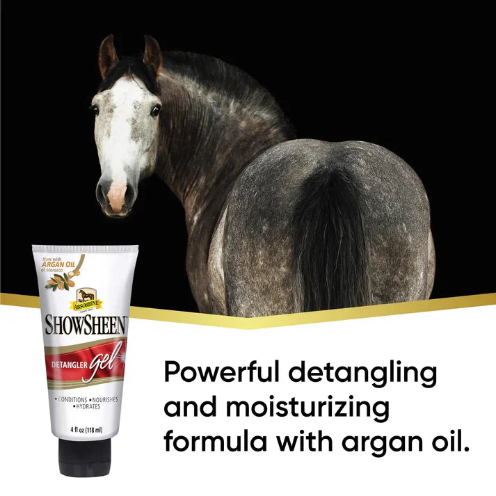 Absorbine ShowSheen Detangler Gel Mane Tail Knots 4 oz.