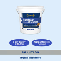 Farnam SandClear Psyllium Crumbles for Horses Digestive Support Sand Colic Risk 3lbs.