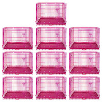24-42" Collapsible Pink Dog Crate RED24-42