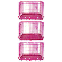 24-42" Collapsible Pink Dog Crate RED24-42