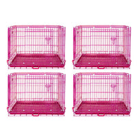 24-42" Collapsible Pink Dog Crate RED24-42