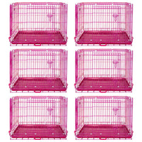 24-42" Collapsible Pink Dog Crate RED24-42