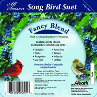 Heath Outdoor Fancy Blend Suet Cake 9.27oz High Energy All-Season Bird Food