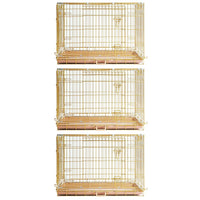 24-42" Collapsible Copper Gold Dog Crate GLD24-42