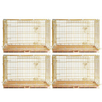 24-42" Collapsible Copper Gold Dog Crate GLD24-42