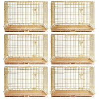 24-42" Collapsible Copper Gold Dog Crate GLD24-42