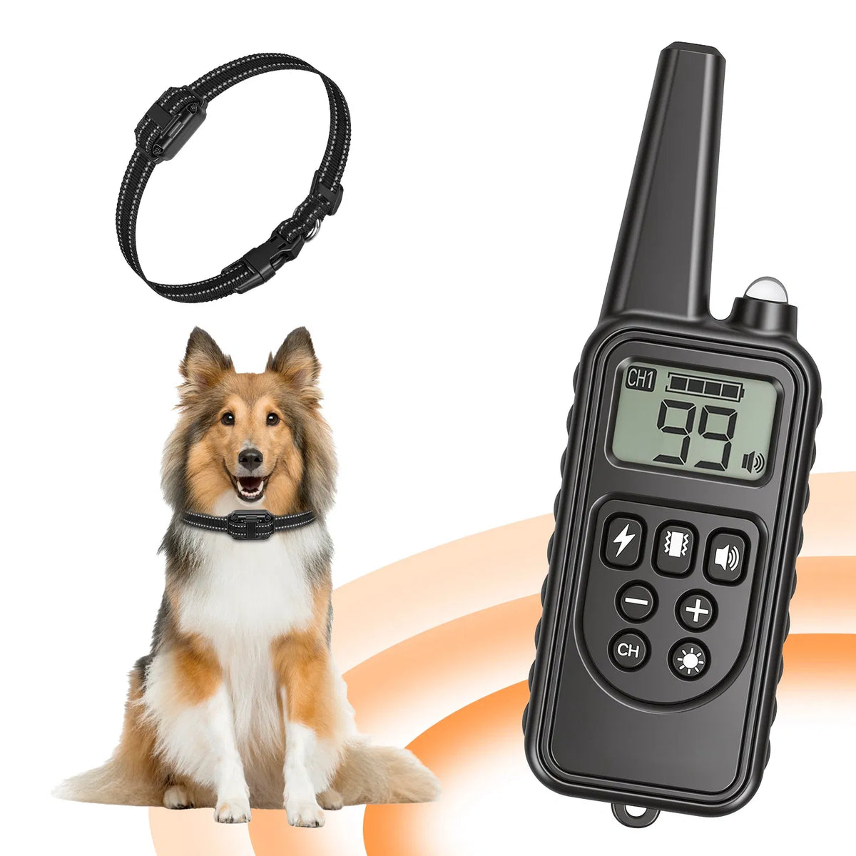 Dog Training Collar with Remote Rechargeable Dog Training Collar IP68 Waterproof with 4 Training Modes 3 Channels for Me