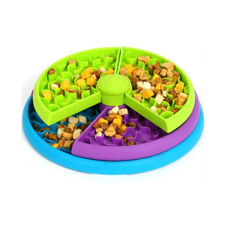 3in1 Interactive Dog Puzzle Feeder, Rotating Anti-Choking Slow Feeder Bowl & Lick Mat, Mental Stimulation Foraging Toy F